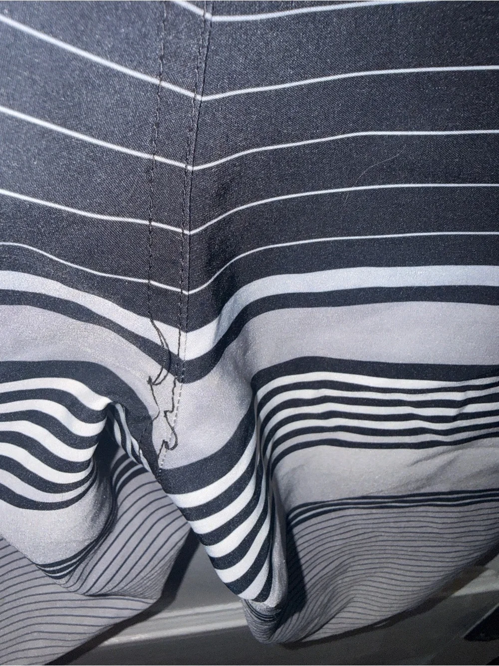 Goodfellow & Co Black, White & Red Striped Board Shorts